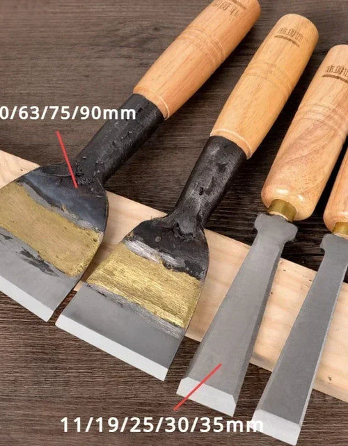 Load image into Gallery viewer, High Speed Steel Fishtail Chisel Woodworking Wood Carving Chisels for Basic Carpentry Cut Tool Detailed Household Hand Tools DIY