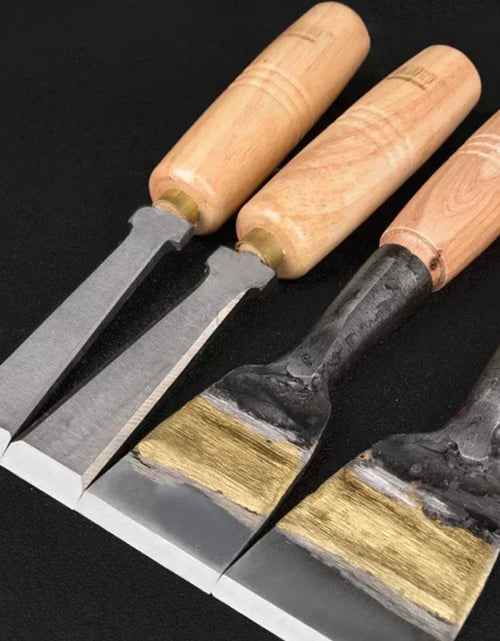 Load image into Gallery viewer, High Speed Steel Fishtail Chisel Woodworking Wood Carving Chisels for Basic Carpentry Cut Tool Detailed Household Hand Tools DIY