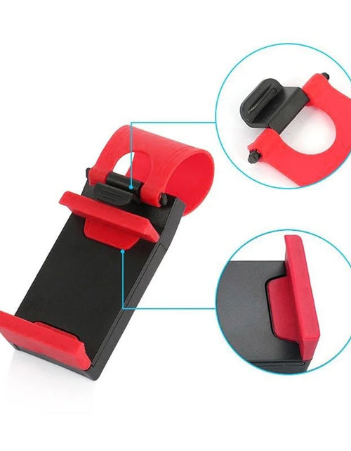 Load image into Gallery viewer, Car Steering Wheel Phone Clip Mount Holder Universal Kit Bike Auto Camera GPS Stand Bracket Car Interior Accessories