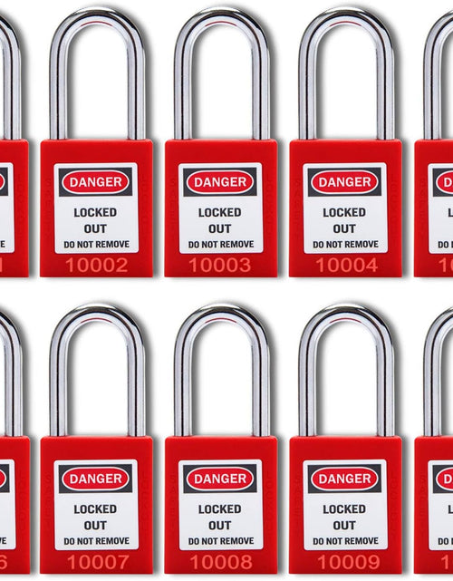 Load image into Gallery viewer, Lockout Tagout Locks Lockout Locks Keyed Different Safety Padlocks Loto Locks for Lock Out Tag Out (10,Red)
