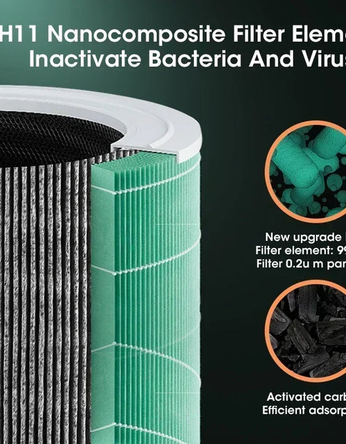 Load image into Gallery viewer, Smart Air Purifier Negative Ions Generator H12 HEPA Filter Purification Intelligent Desktop Air Purifier
