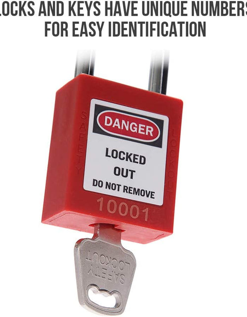 Load image into Gallery viewer, Lockout Tagout Locks Lockout Locks Keyed Different Safety Padlocks Loto Locks for Lock Out Tag Out (10,Red)
