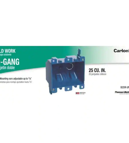 2-Gang 25 Cu. In. PVC Old Work Electrical Switch and Outlet Box