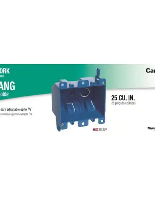 Load image into Gallery viewer, 2-Gang 25 Cu. In. PVC Old Work Electrical Switch and Outlet Box
