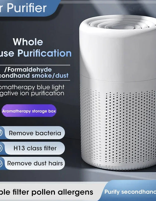 Load image into Gallery viewer, Smart Air Purifier Negative Ions Generator H12 HEPA Filter Purification Intelligent Desktop Air Purifier
