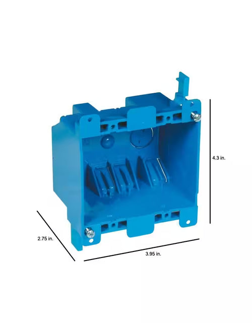 Load image into Gallery viewer, 2-Gang 25 Cu. In. PVC Old Work Electrical Switch and Outlet Box
