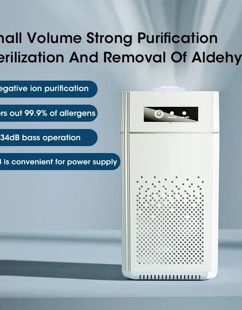 Load image into Gallery viewer, Smart Air Purifier Negative Ions Generator H12 HEPA Filter Purification Intelligent Desktop Air Purifier
