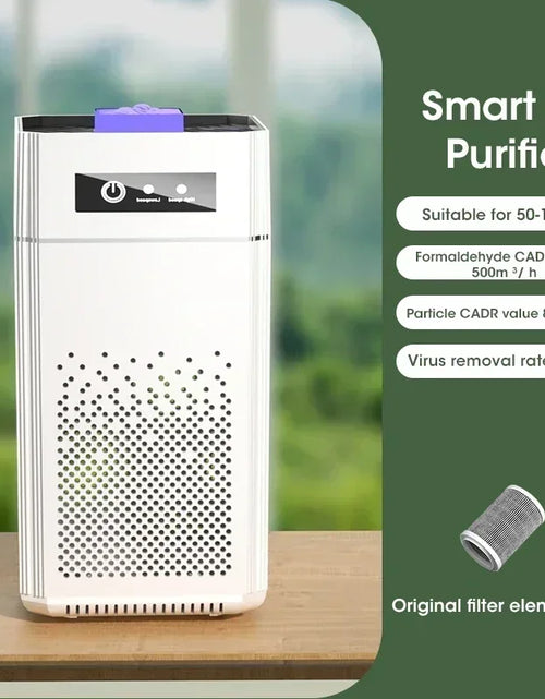 Load image into Gallery viewer, Smart Air Purifier Negative Ions Generator H12 HEPA Filter Purification Intelligent Desktop Air Purifier
