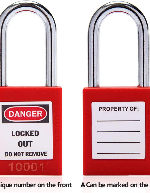 Load image into Gallery viewer, Lockout Tagout Locks Lockout Locks Keyed Different Safety Padlocks Loto Locks for Lock Out Tag Out (10,Red)
